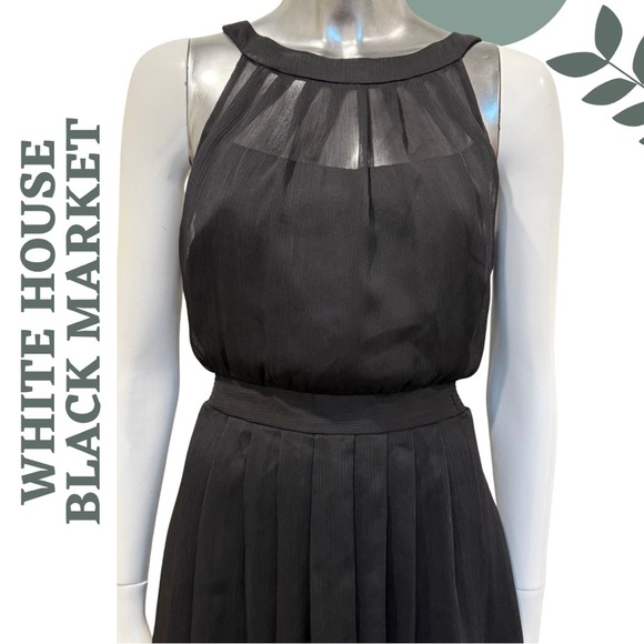 White House Black Market | Classic Black Sleeveless Dress (Size 6) - Picture 3 of 8